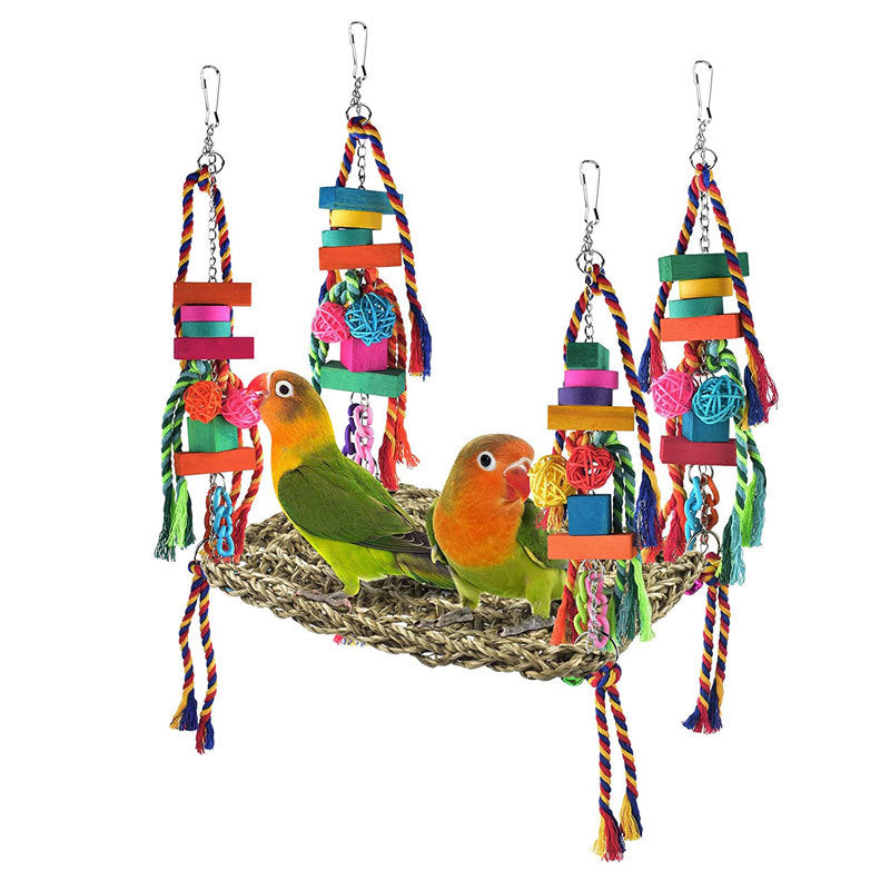 Parrot Climbing Net Hammock Bird Cage Toy