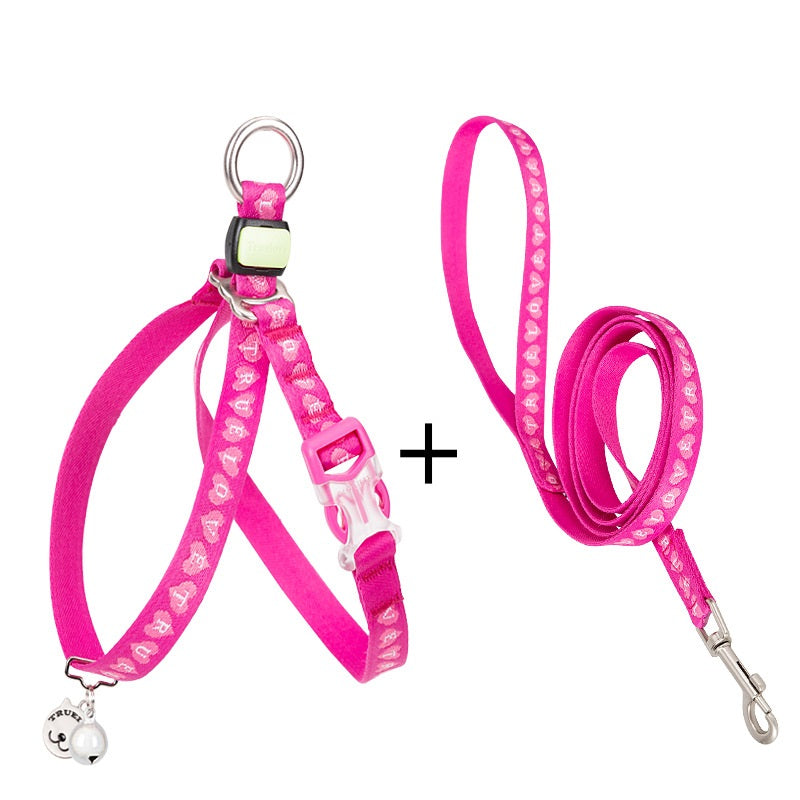 Pet Bell Chest Strap Vest Haulage Rope Leash