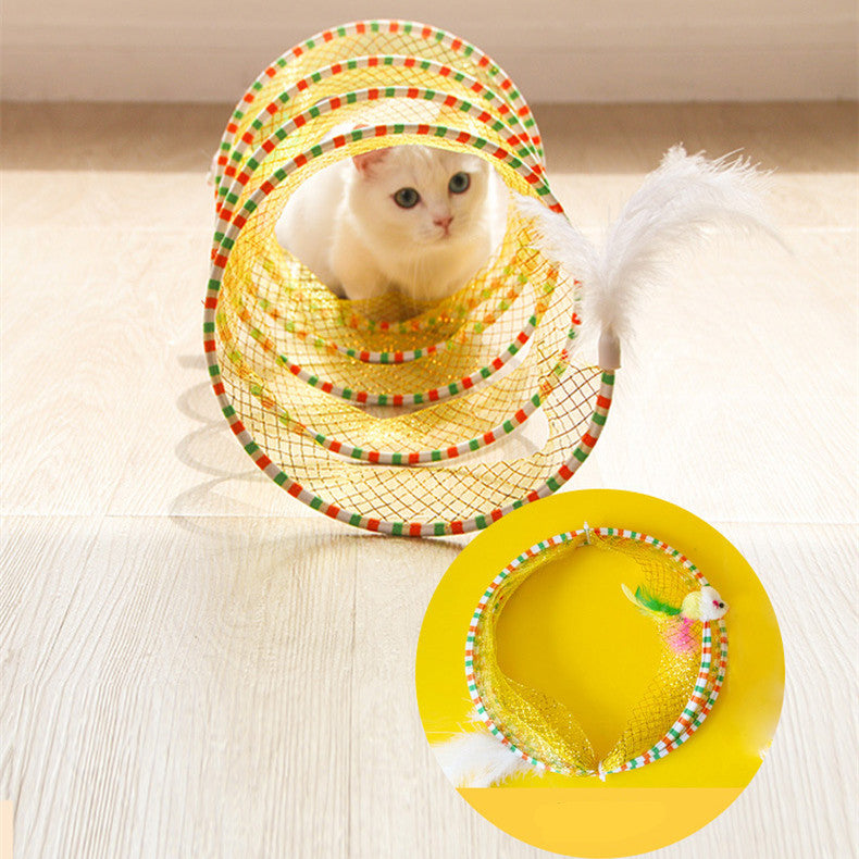 Pet Foldable Storage Tunnel Interactive Play Toy