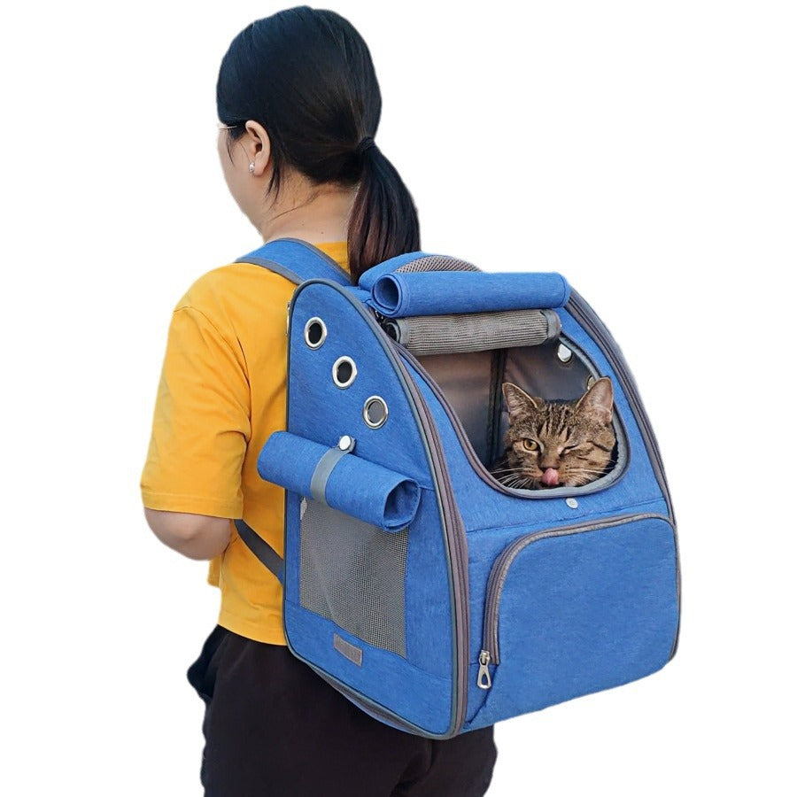 Foldable Breathable Pet Carrier Travel Backpack Bag