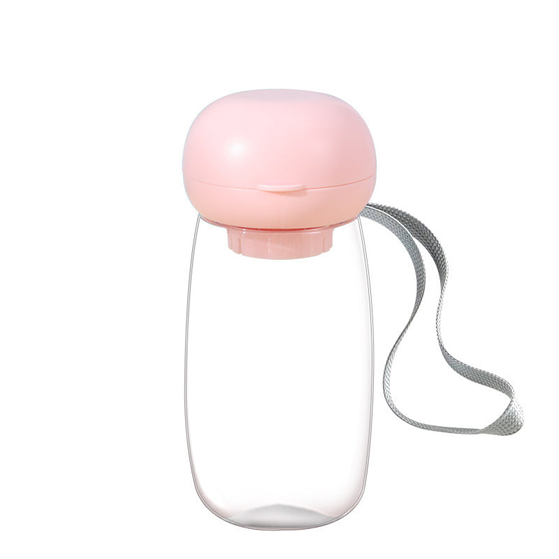 Pet Portable Travel Water Bottle Drinking Bowl Cup Lanyard