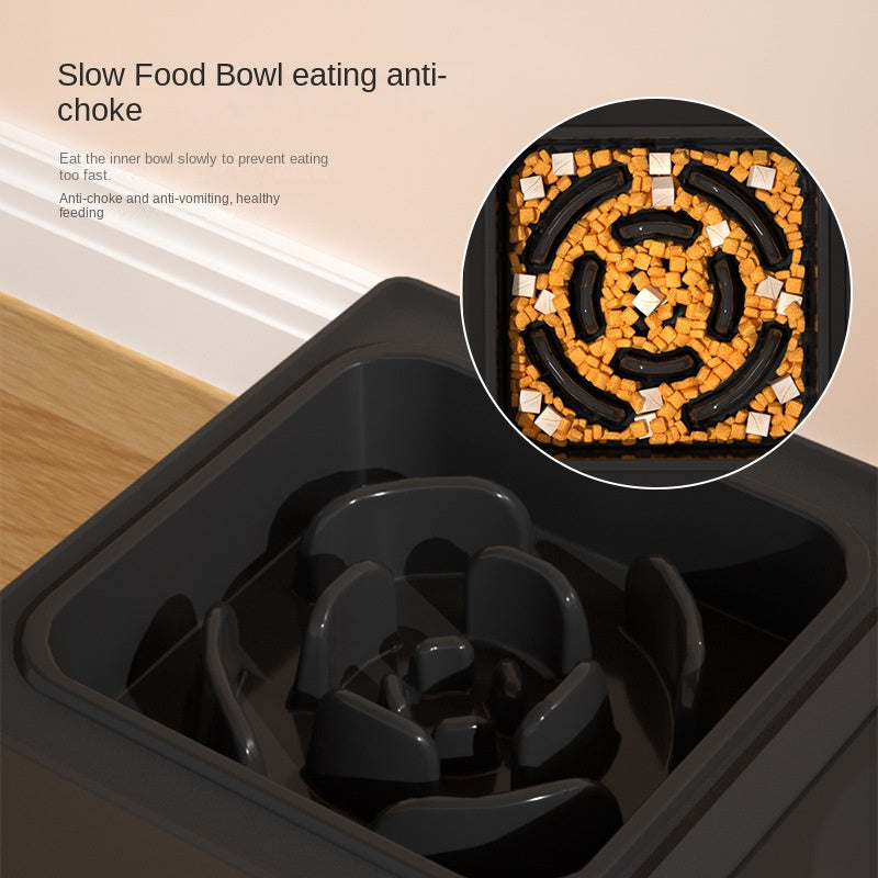 Pet Adjustable Stainless Double Elevated Feeding Bowl