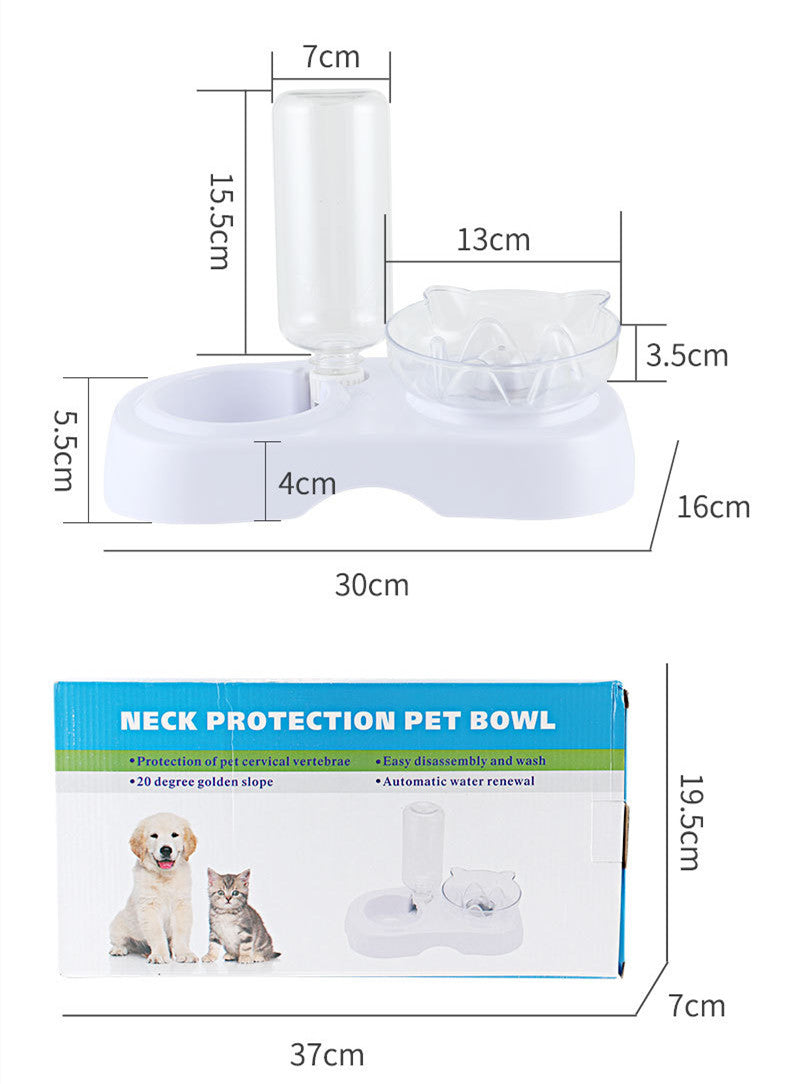Pet Transparent Plastic Feeding Drinking Bowl
