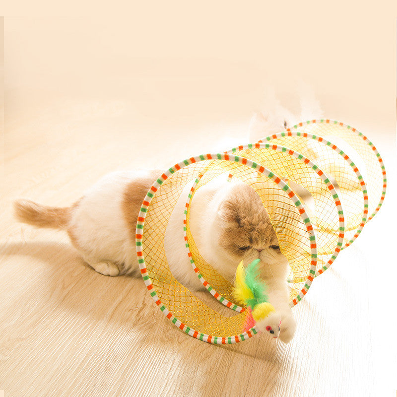 Pet Foldable Storage Tunnel Interactive Play Toy