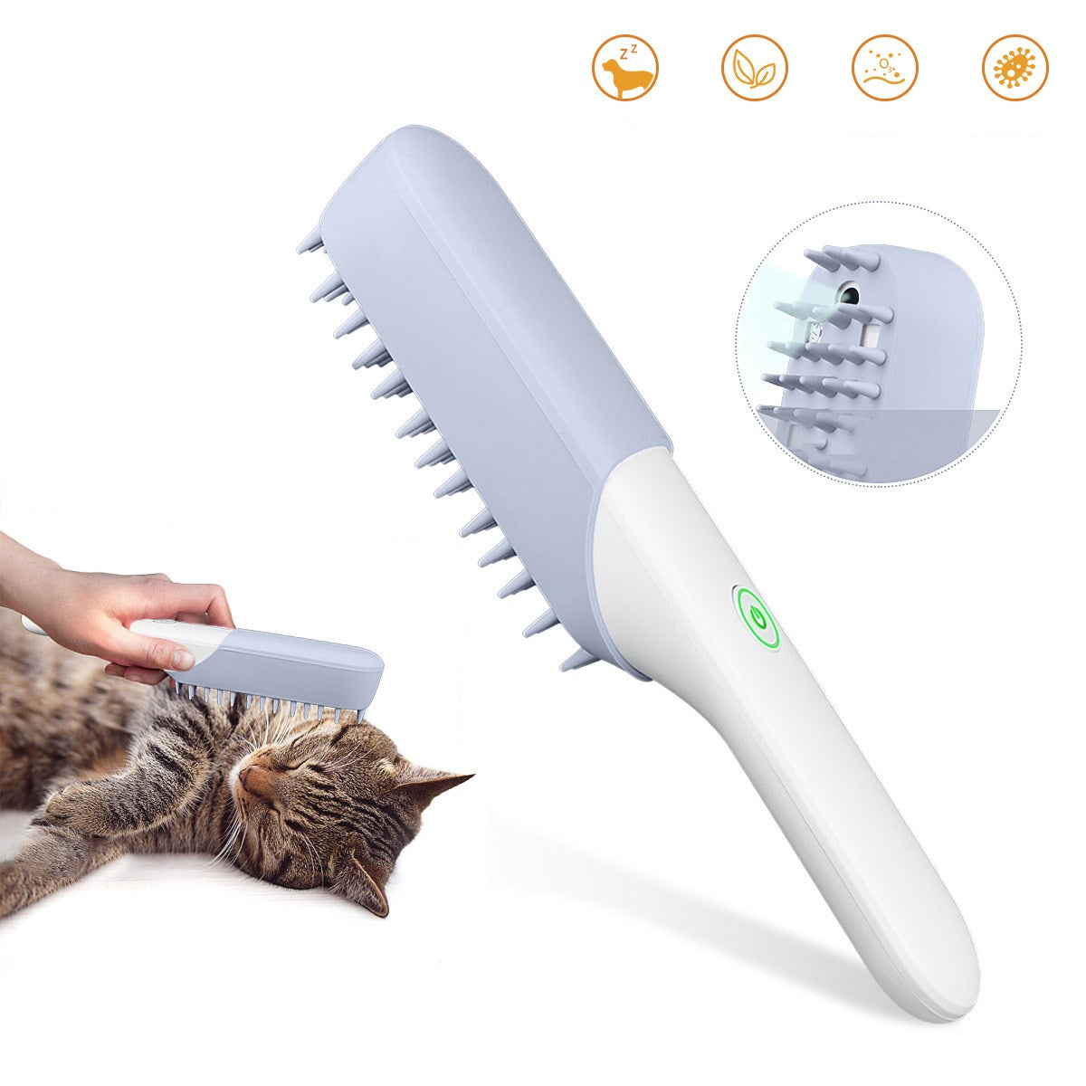 Silicone Pet Massage Brush Grooming Fur Cleaning Comb
