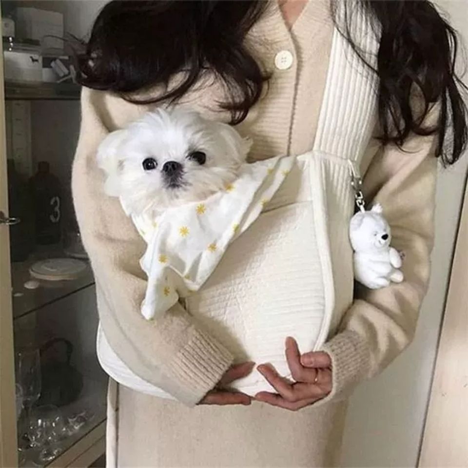 Pet Carrier Bag Handmade Outdoor Canvas Travel Shoulder Tote Breathable