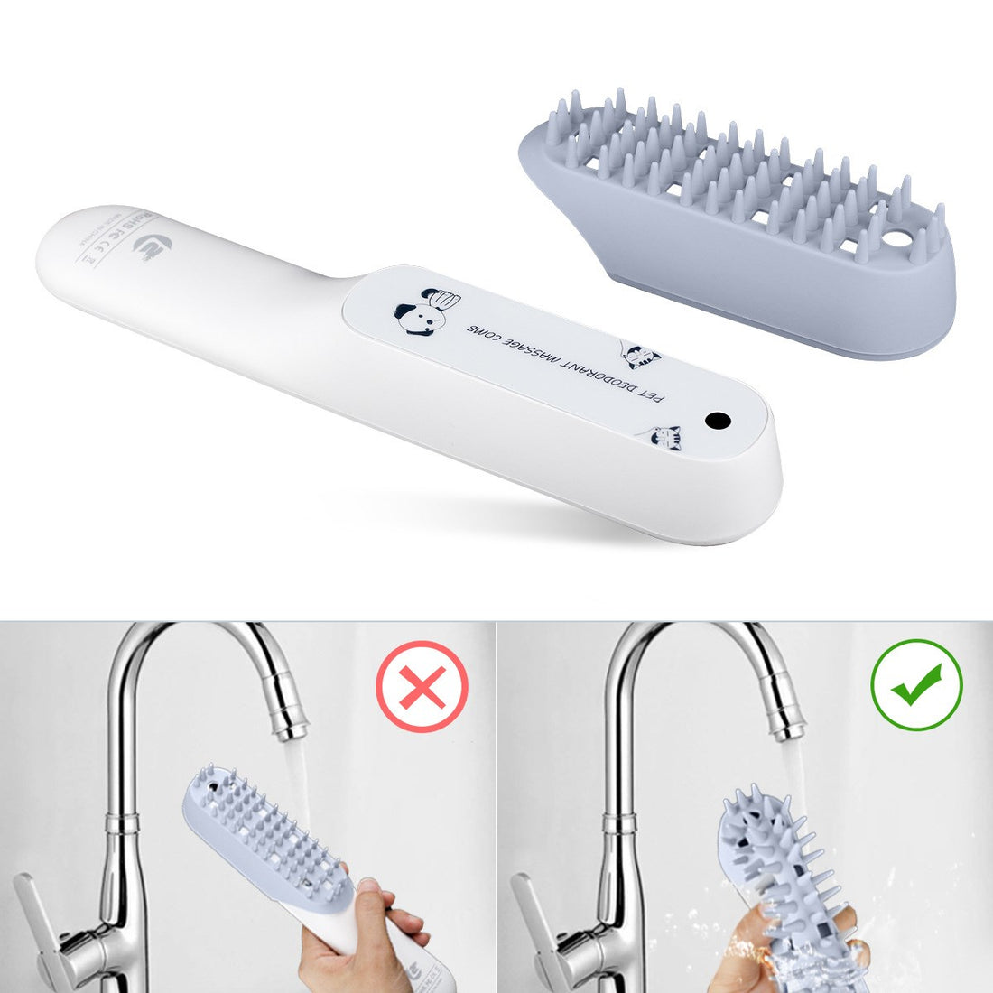 Silicone Pet Massage Brush Grooming Fur Cleaning Comb