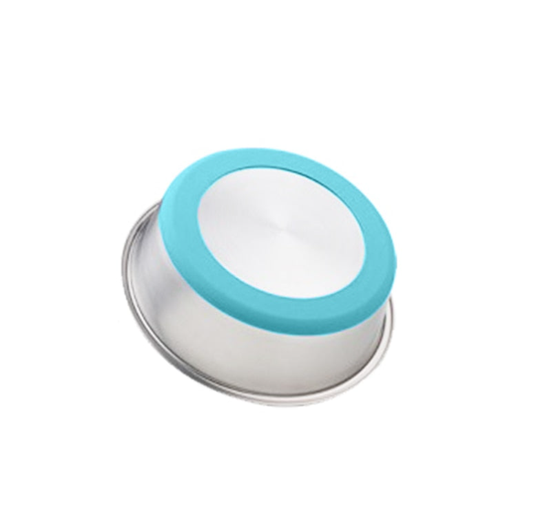 Pet Silicone Stainless Steel Feeding And Drinking Bowl Set