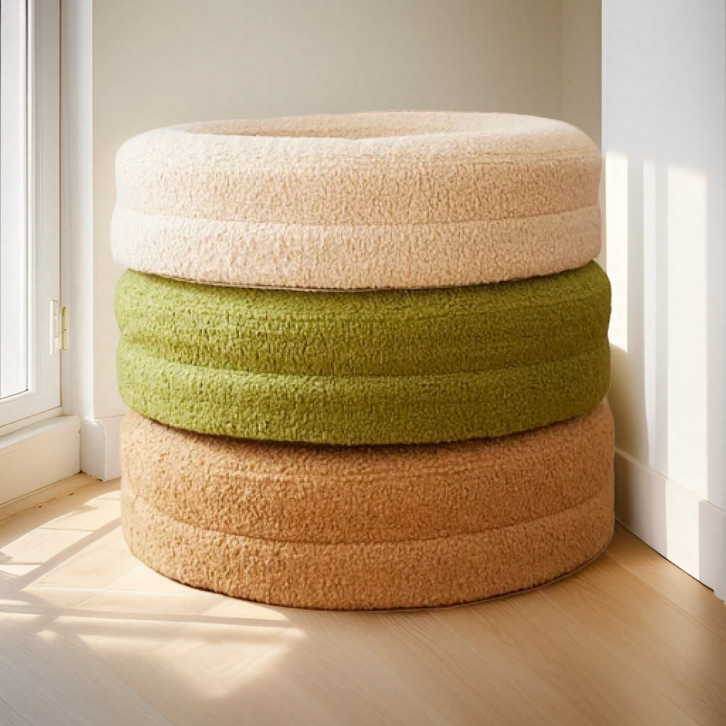 Pet Solid Color Leisure Round Nest Bed