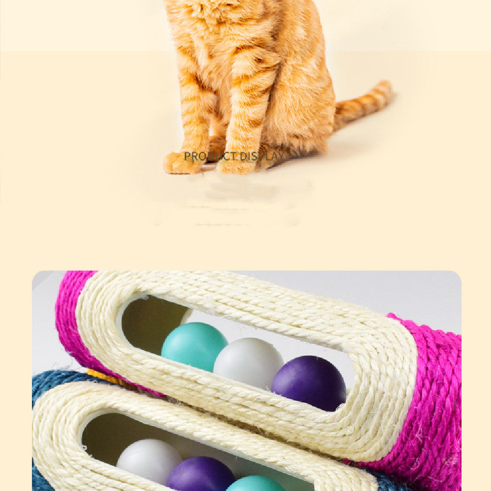 Pet Long Sisal Drum Three Piece Toy Set