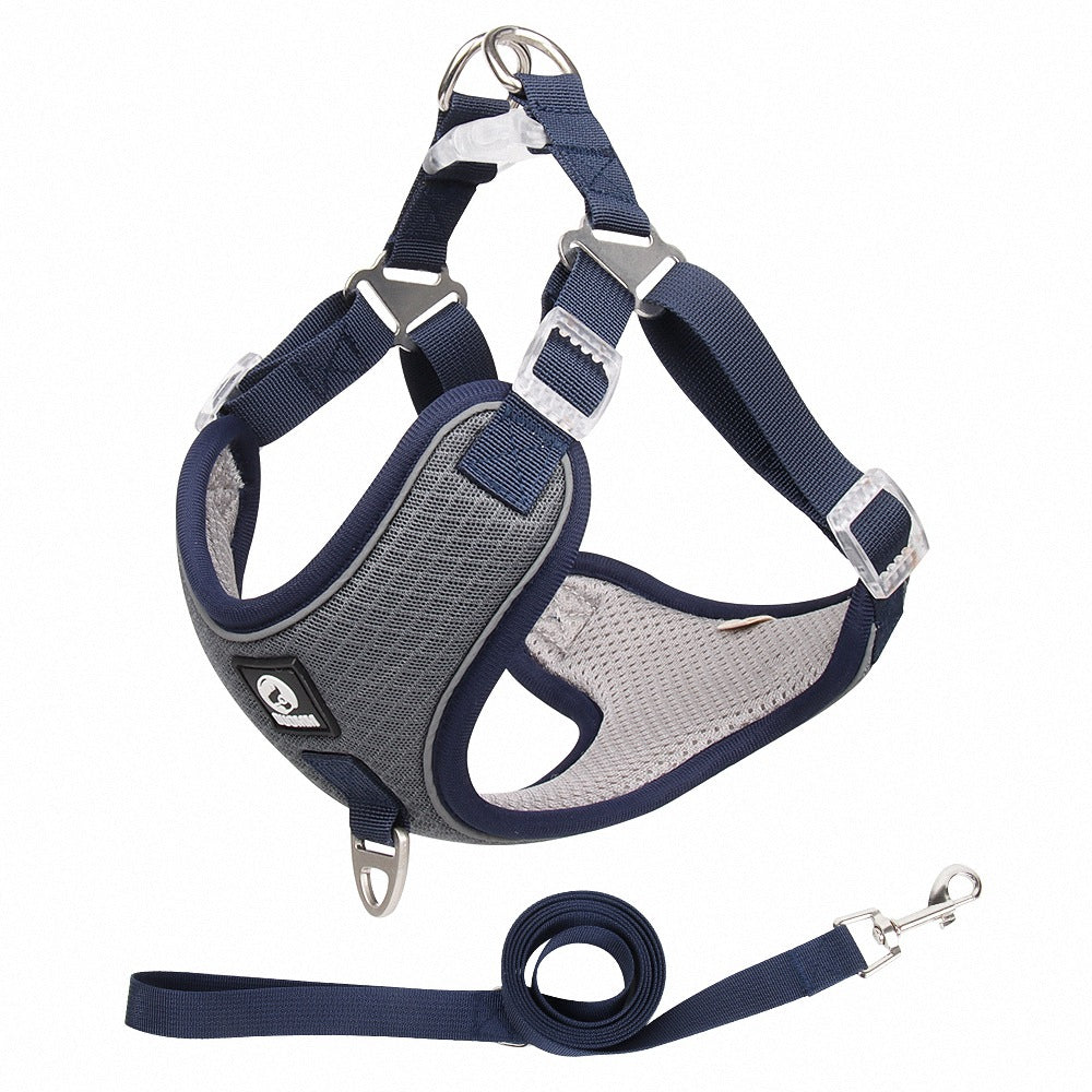 Pet Harness Leash Adjustable Breathable Walking Set