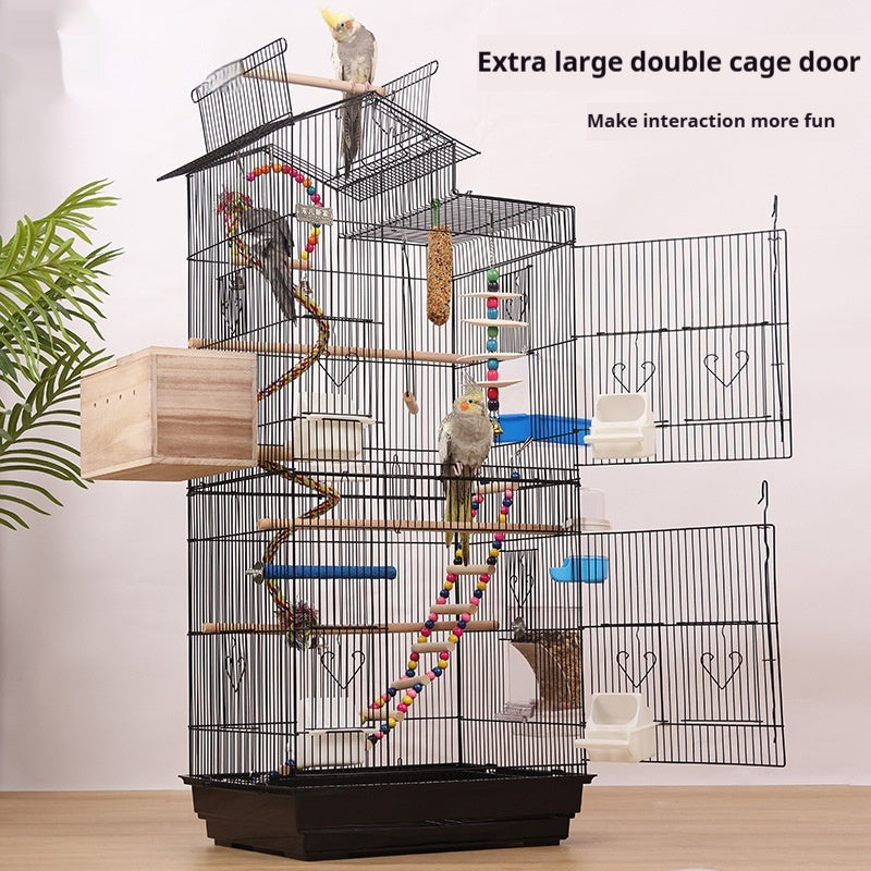 Luxury Large Parrot Cage Tiger Skin Villa Breeding Cage