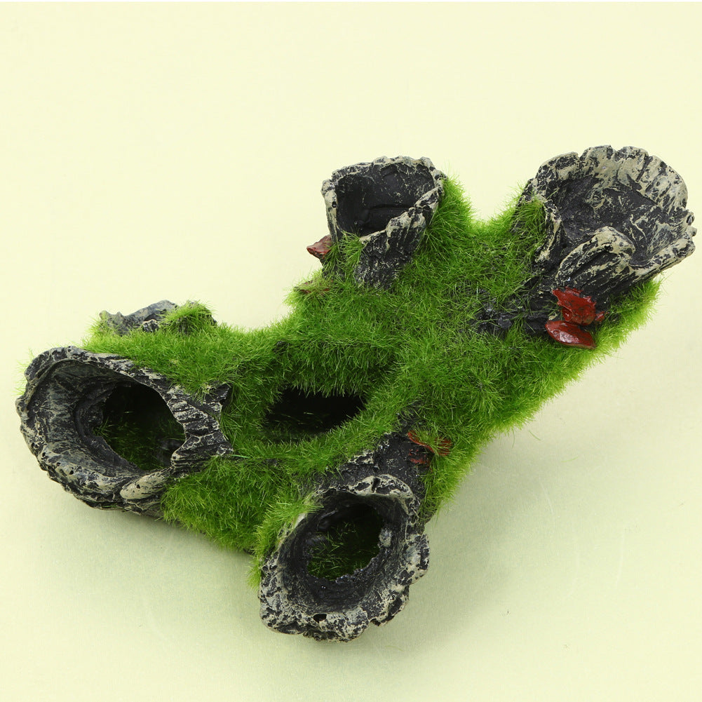 Aquarium Moss Tree Root Shrimp Pot Decoration
