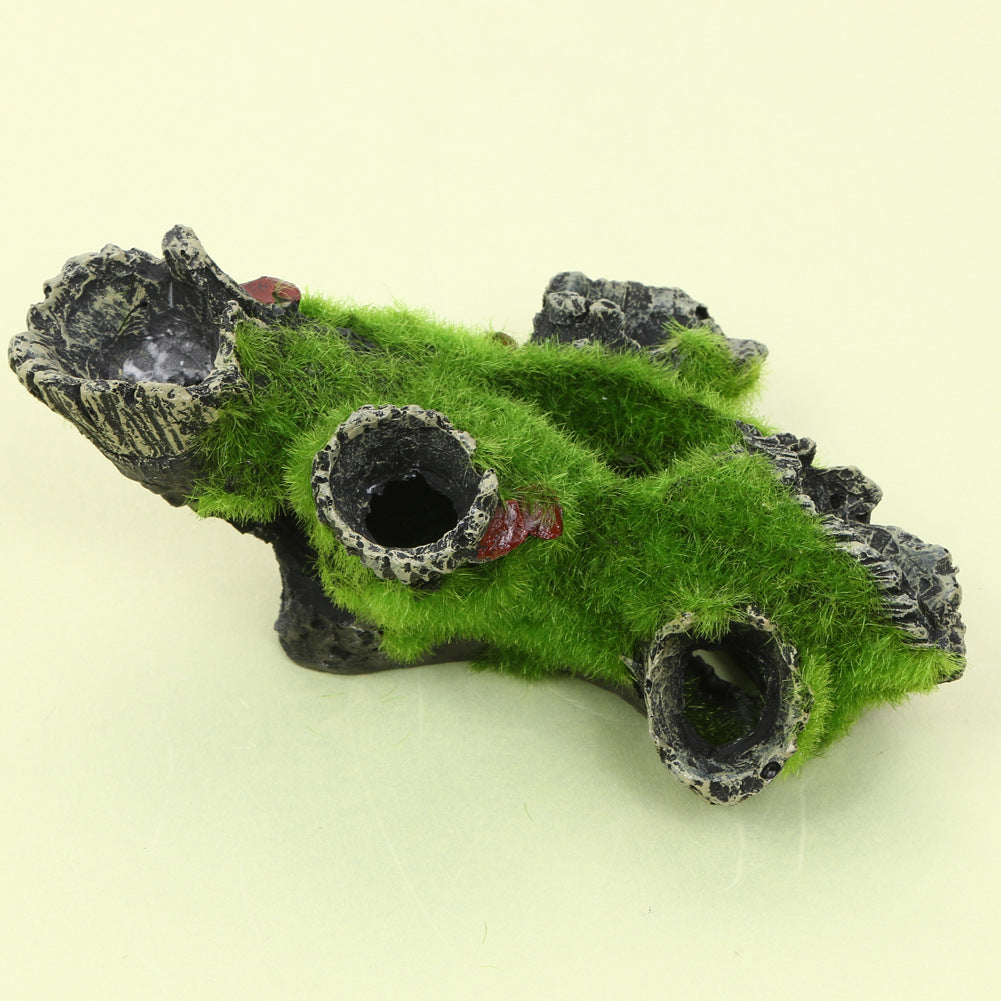 Aquarium Moss Tree Root Shrimp Pot Decoration