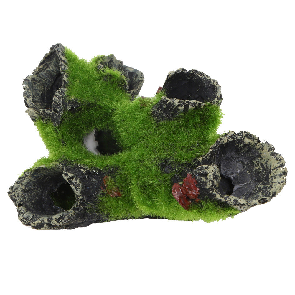 Aquarium Moss Tree Root Shrimp Pot Decoration