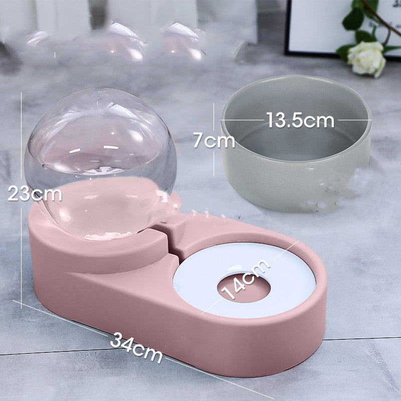 Pet Bubble Ball Automatic Fountain Feeder Drinking Bowl