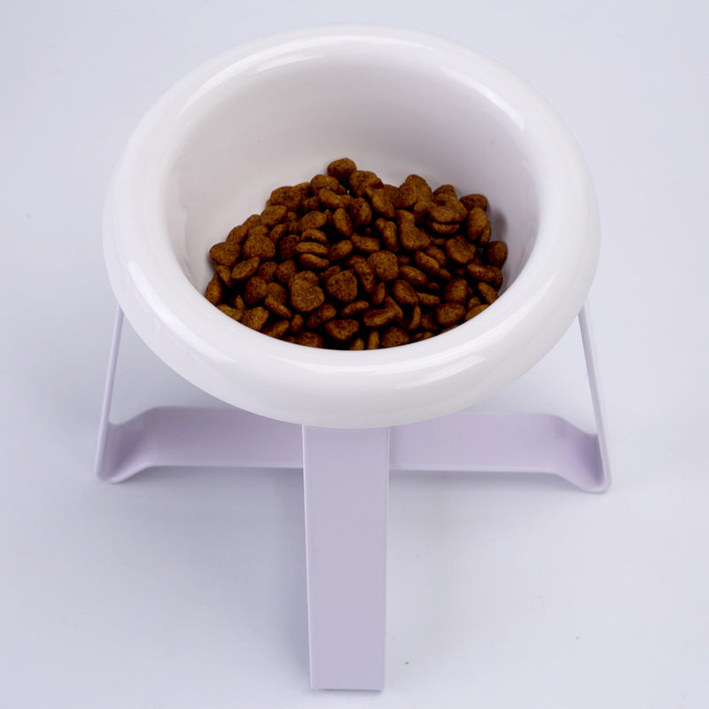 Pet Anti Slip Creative Bowl With Iron Stand 2 In 1 Feeding Water Bowl