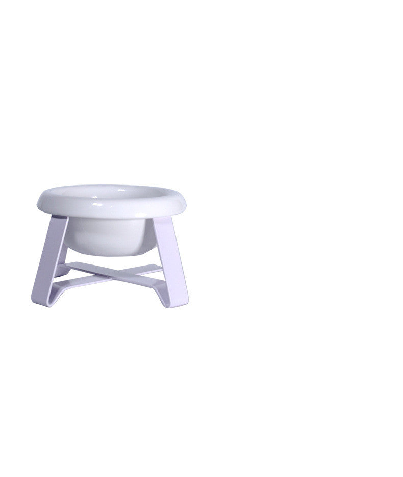 Pet Anti Slip Creative Bowl With Iron Stand 2 In 1 Feeding Water Bowl