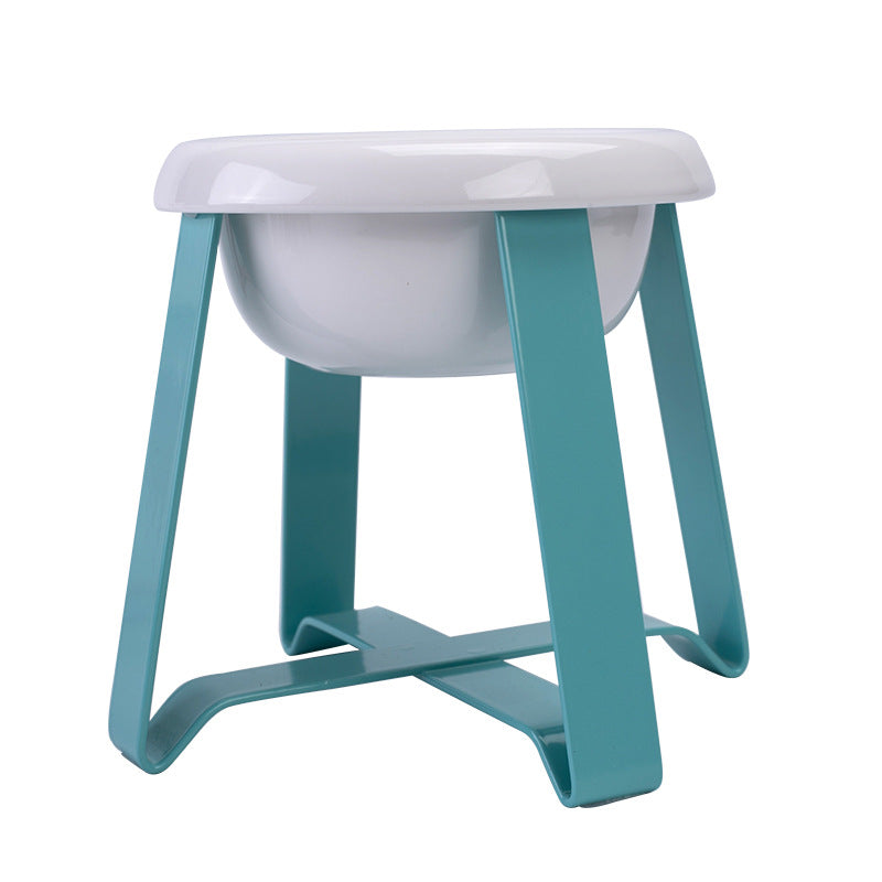 Pet Anti Slip Creative Bowl With Iron Stand 2 In 1 Feeding Water Bowl