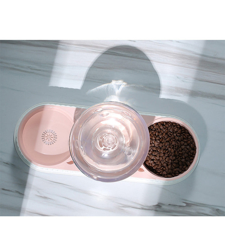 Pet Plastic Automatic Feeding Drinking Water Bowl