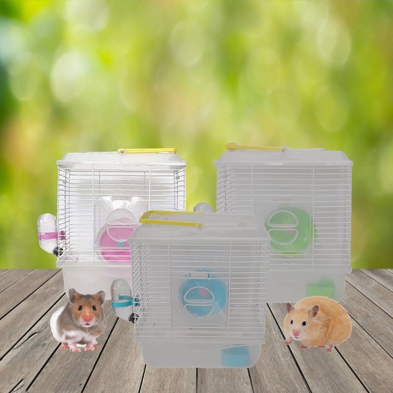 Portable Single Layer Hamster Cage Transparent Crystal Garden Villa Cage