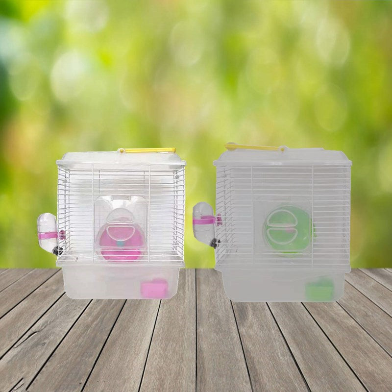 Portable Single Layer Hamster Cage Transparent Crystal Garden Villa Cage
