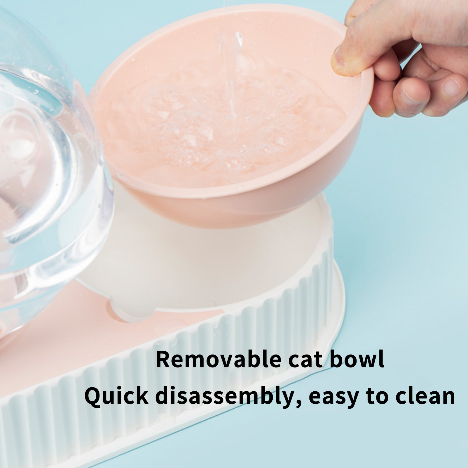 Pet Plastic Automatic Feeding Drinking Water Bowl