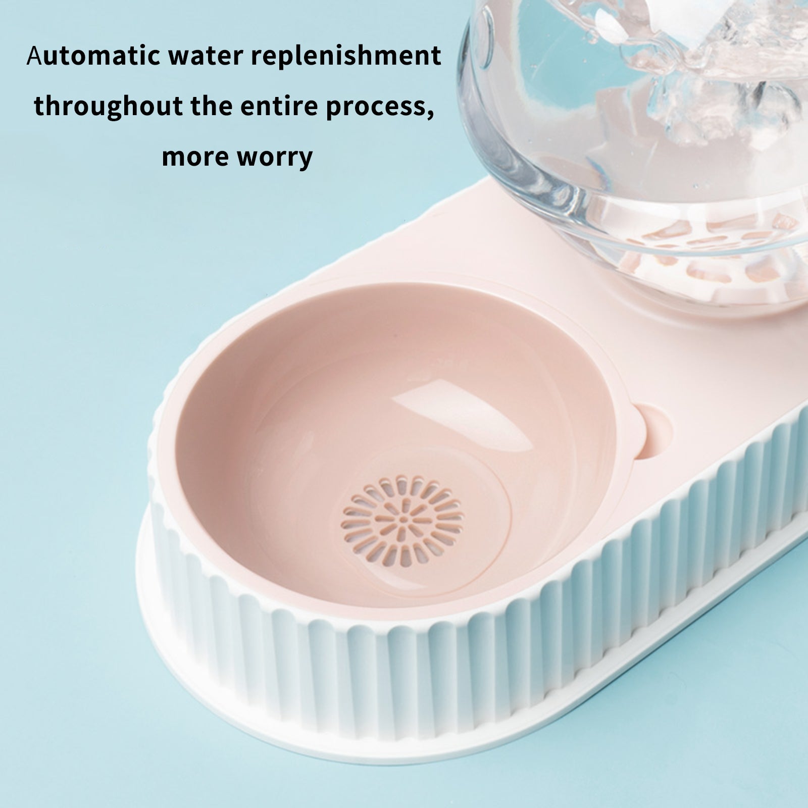 Pet Plastic Automatic Feeding Drinking Water Bowl