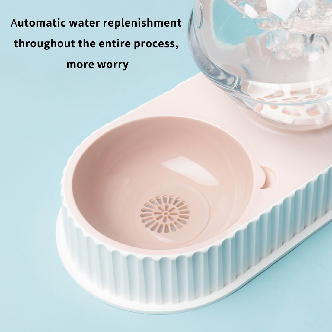 Pet Plastic Automatic Feeding Drinking Water Bowl
