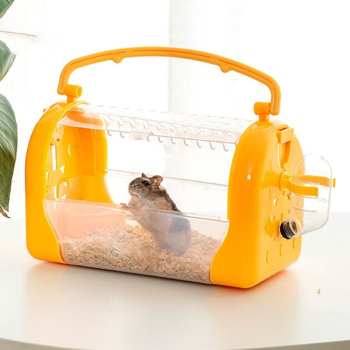 Portable Transparent Hamster Travel Carry Cage Bag