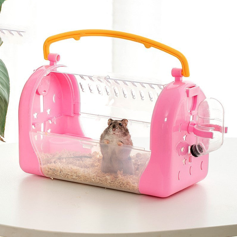 Portable Transparent Hamster Travel Carry Cage Bag