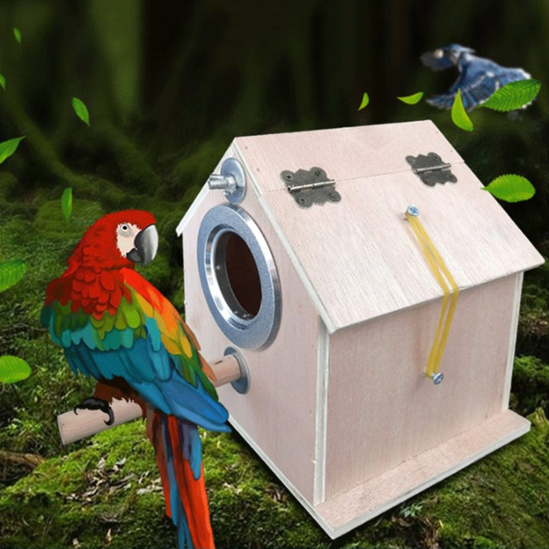 Round Cage Bird Nest Parrot Breeding Box Outdoor