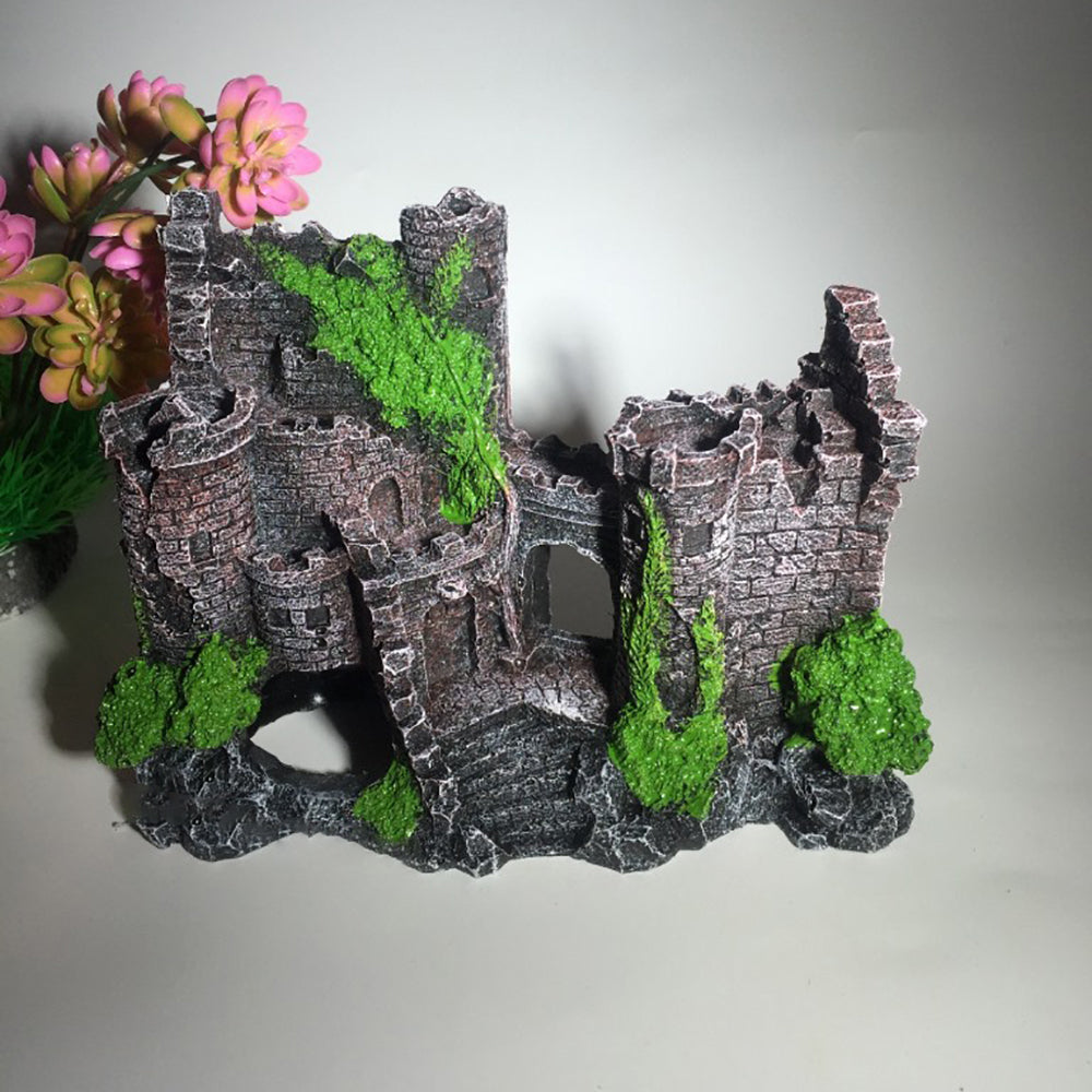 Aquarium Resin Castle Fish Tank Decoration