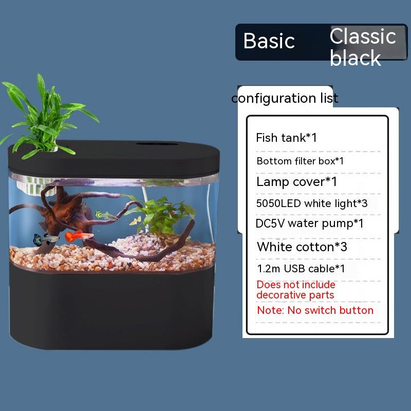 Self Circulating Desktop Mini Aquarium Eco Fish Tank