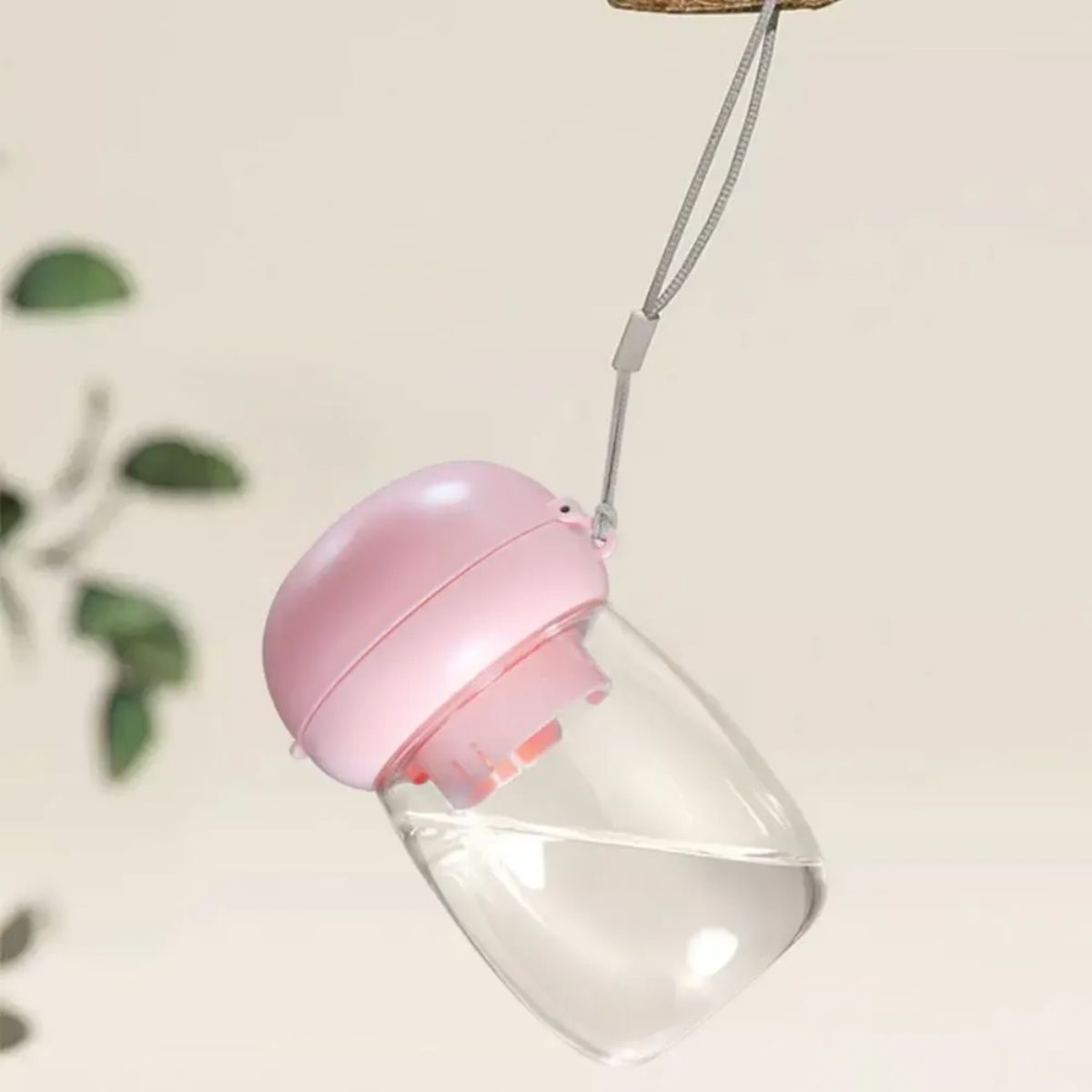 Pet Portable Travel Water Bottle Drinking Bowl Cup Lanyard