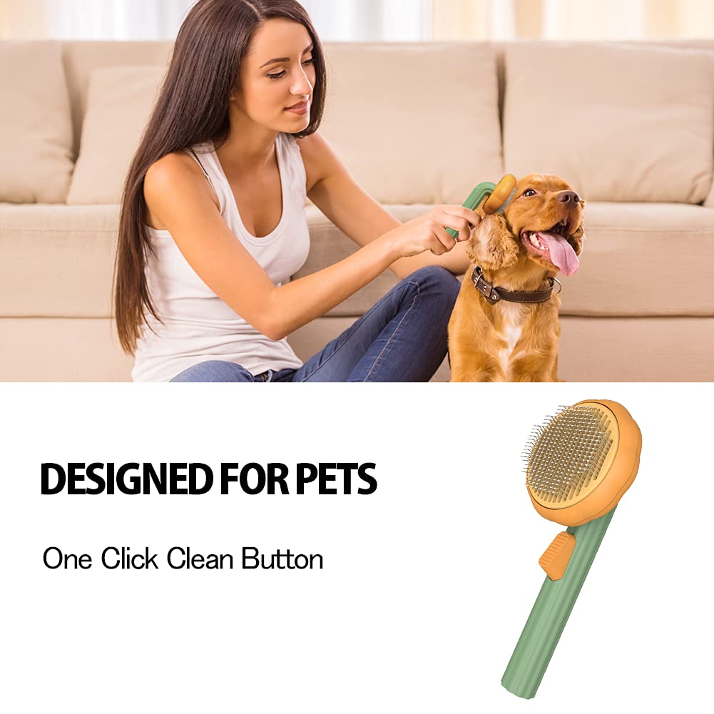 Self Cleaning Pet Slicker Brush Grooming Detangling Tool
