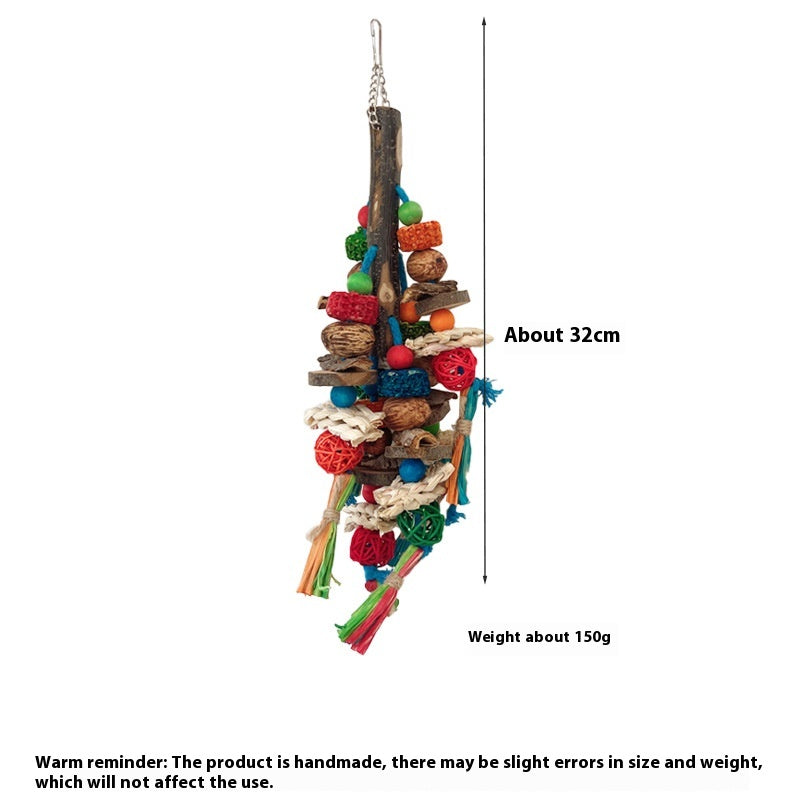 Parrot Decompression Toy Natural Material Color String Tearing Toy