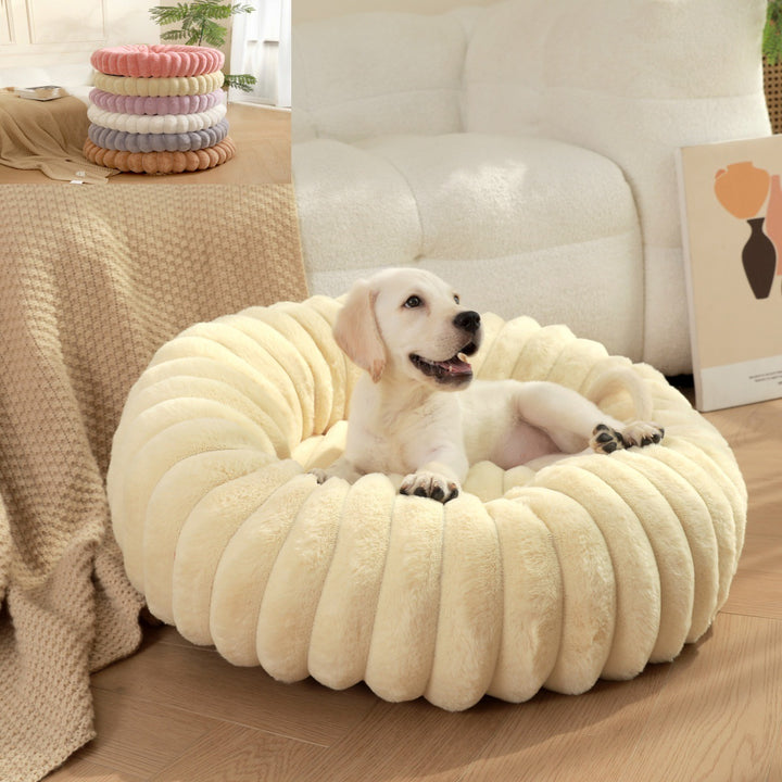 Pet High Weight Plush Round Warm Winter Nest Bed