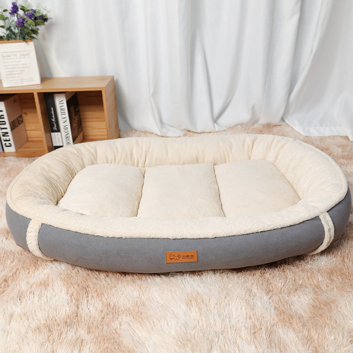 Round Pet Bed Linen Non Slip Sleeping Mat Nest