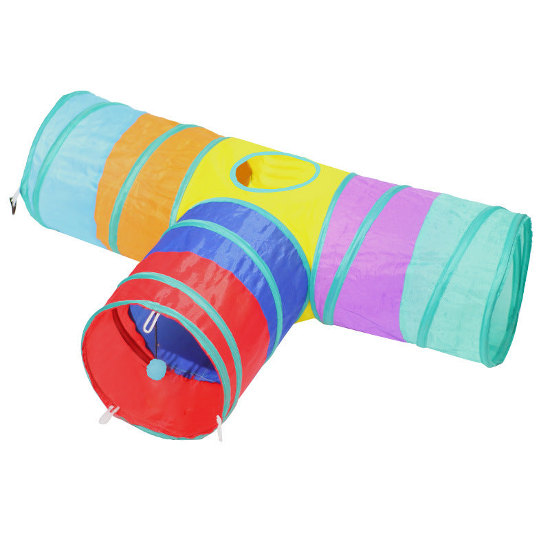 Pet Foldable Tunnel Climbing Path Interactive Toy