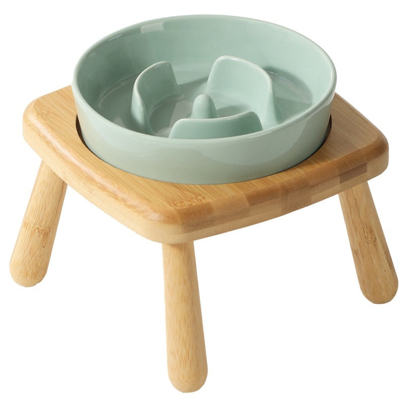 Pet Ceramic Slow Feeding Anti Choking Tip Proof Bowl