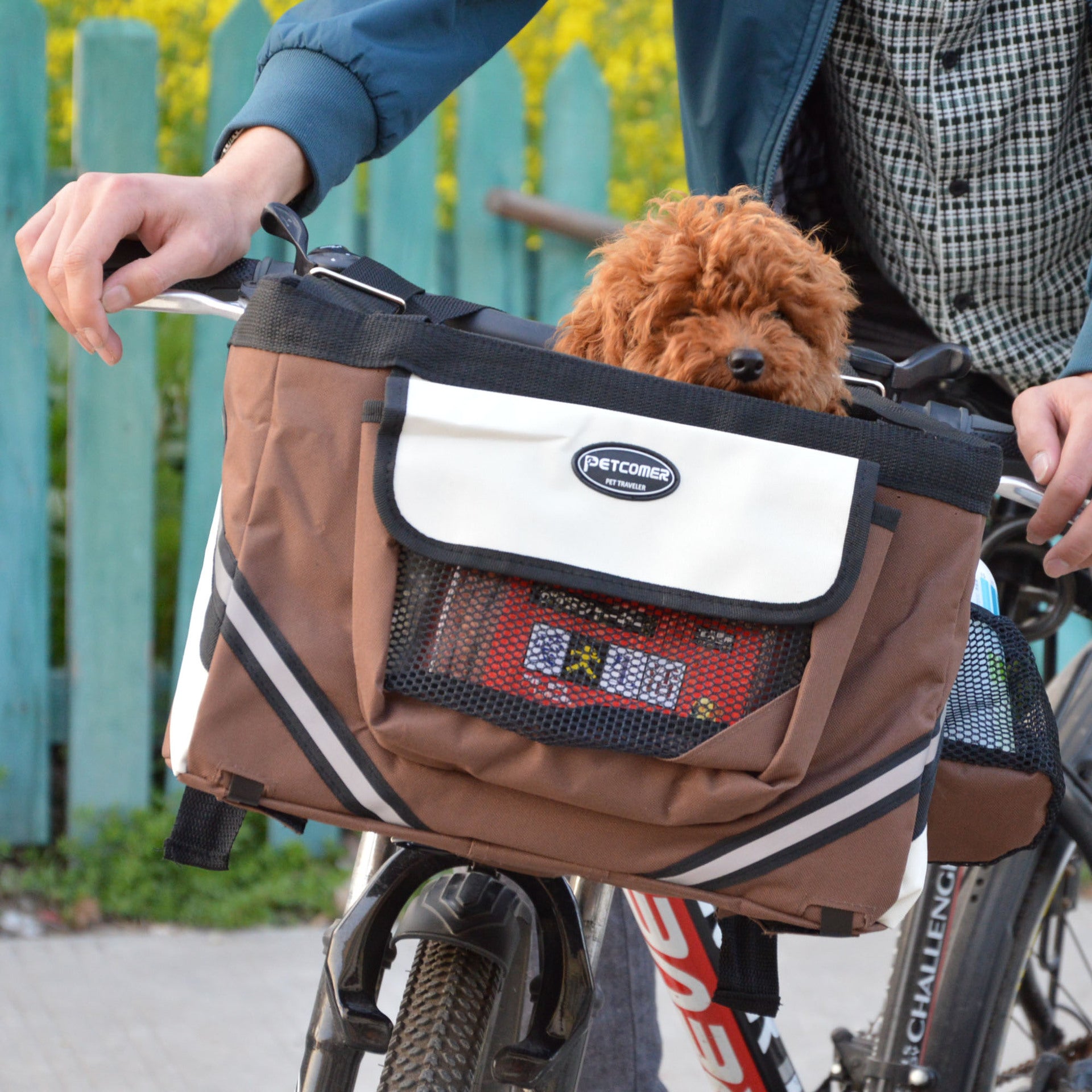 Pet Bicycle Carrier Removable Handlebar Front Basket Bag