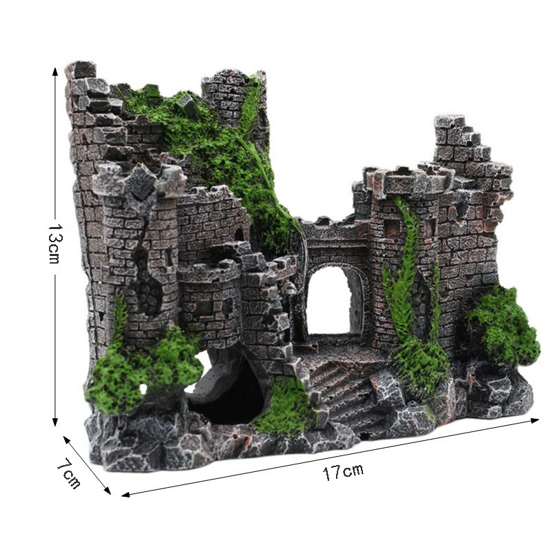 Aquarium Resin Castle Fish Tank Decoration