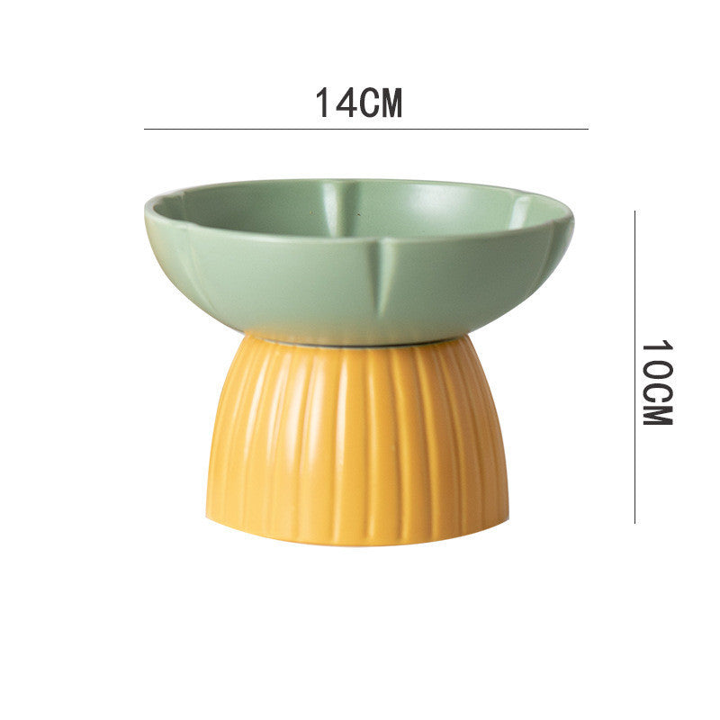 Pet Macaron Candy Color Ceramic Feeding Bowl Dish