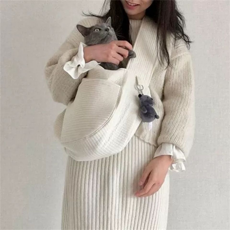 Pet Carrier Bag Handmade Outdoor Canvas Travel Shoulder Tote Breathable