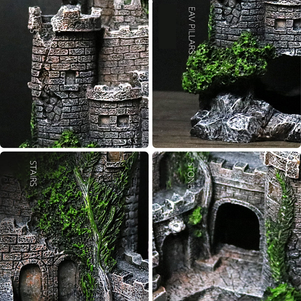 Aquarium Resin Castle Fish Tank Decoration