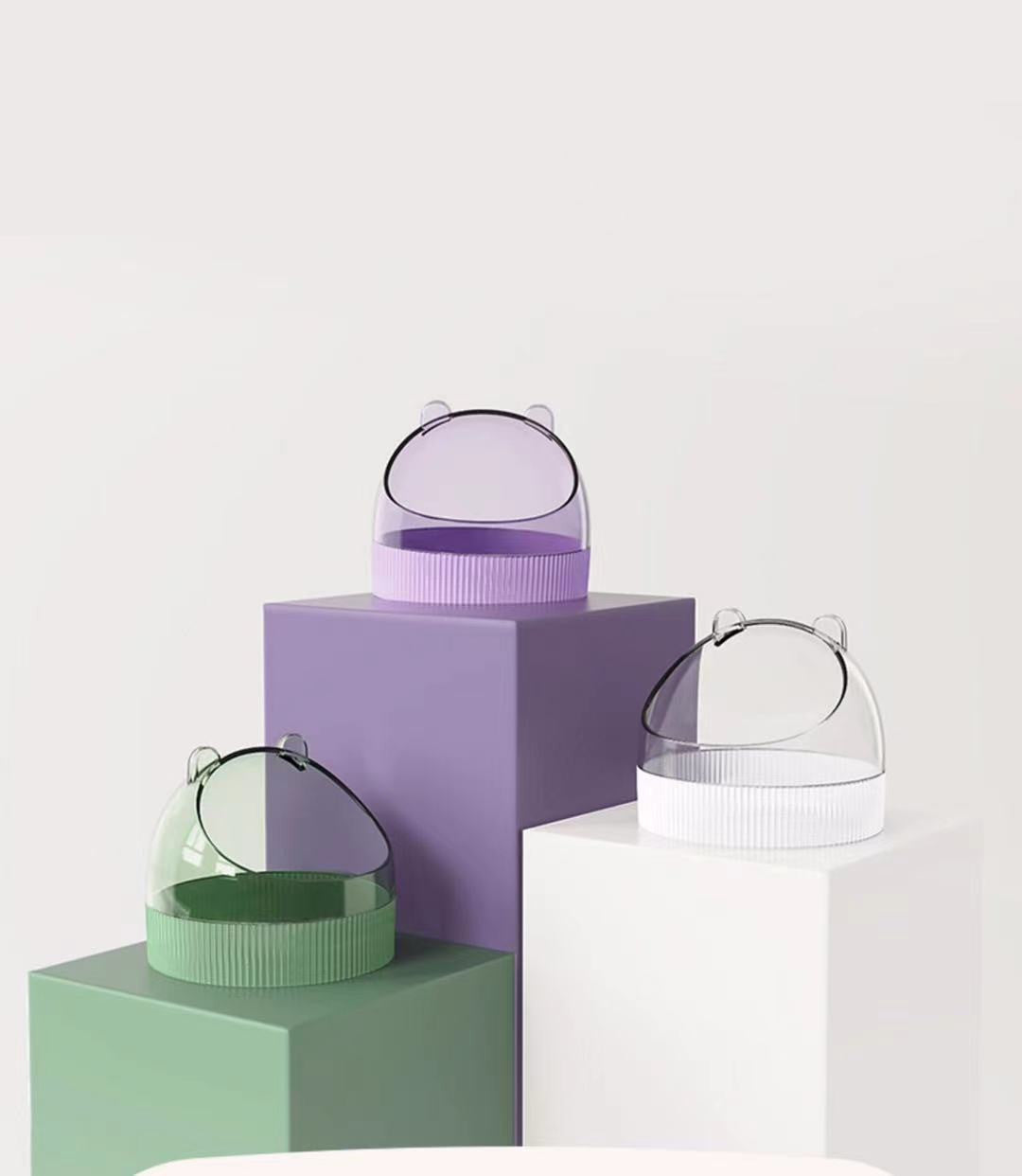 Acrylic Hamster Food Basin Colorful Wire Feeder