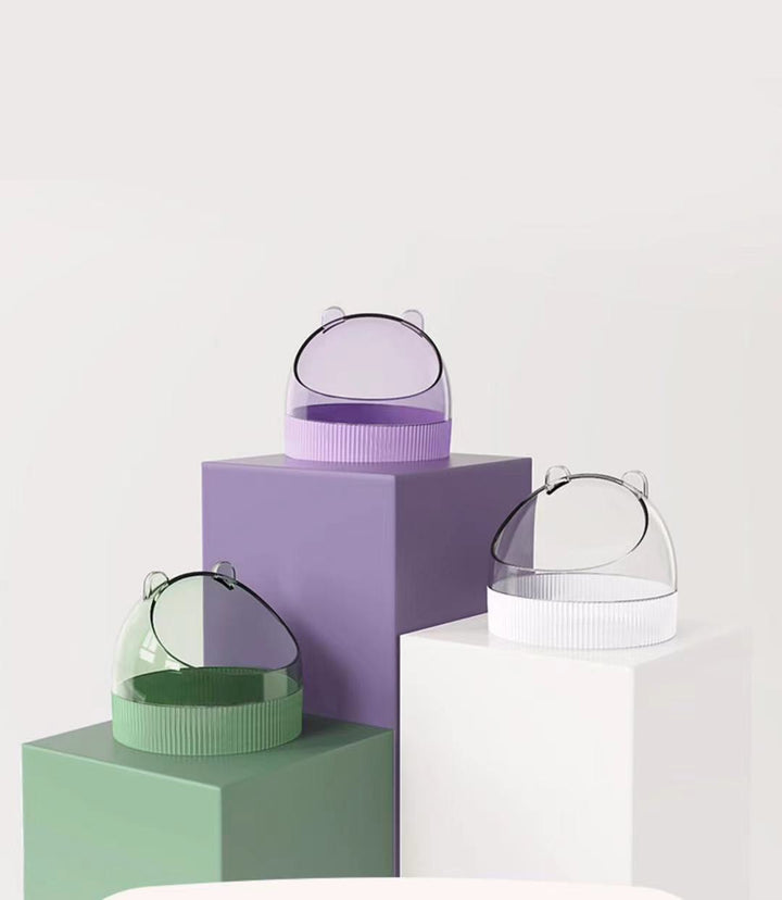 Acrylic Hamster Food Basin Colorful Wire Feeder
