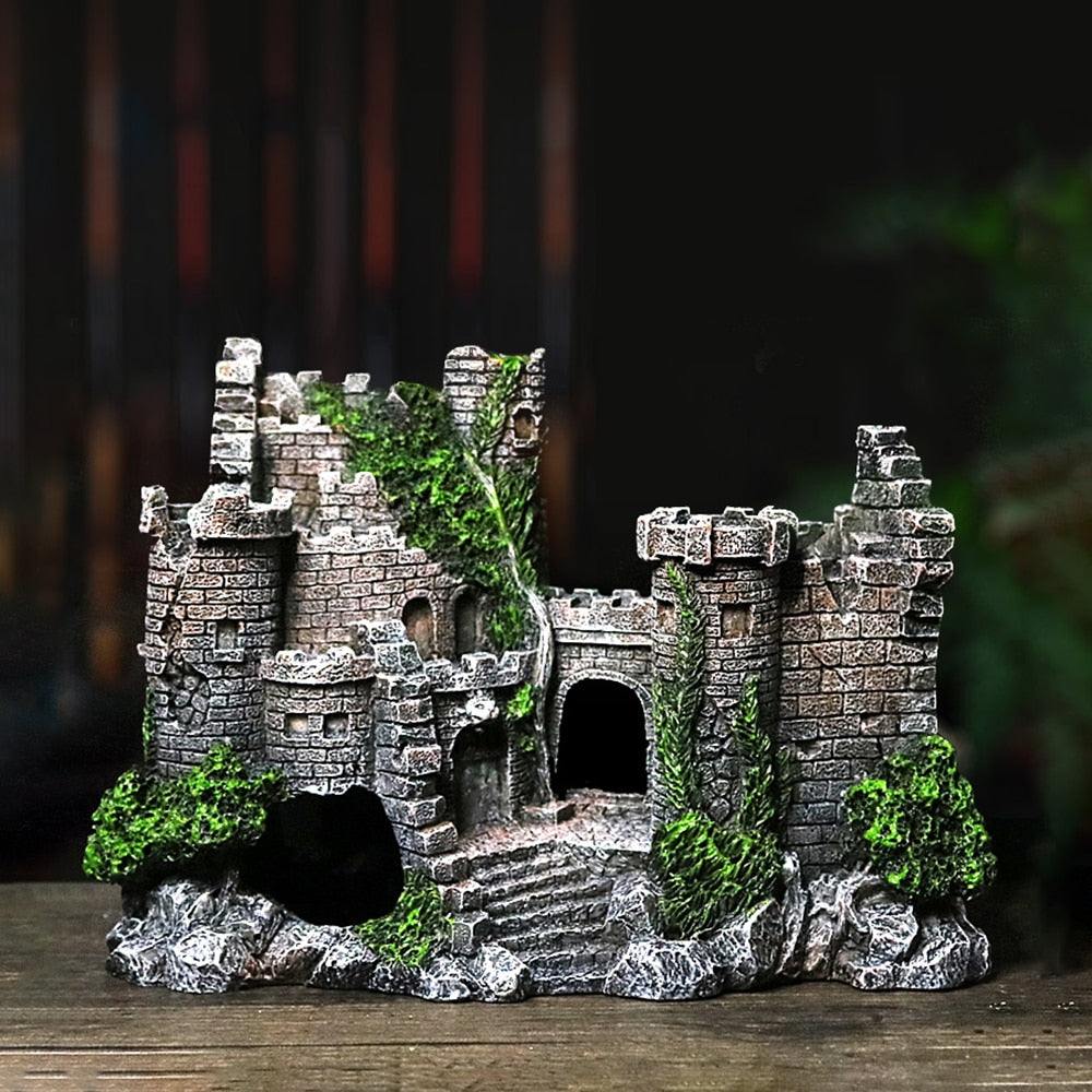 Aquarium Resin Castle Fish Tank Decoration