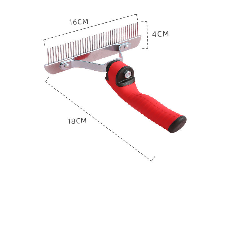 Large Pet Rake Comb Deshedding Grooming Brush Tool